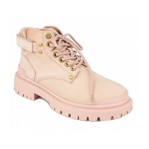 UGG Dusk Chunky Combat Lace Up Sheepskin Boot Sneaker Beige Size EU 39/ US 8